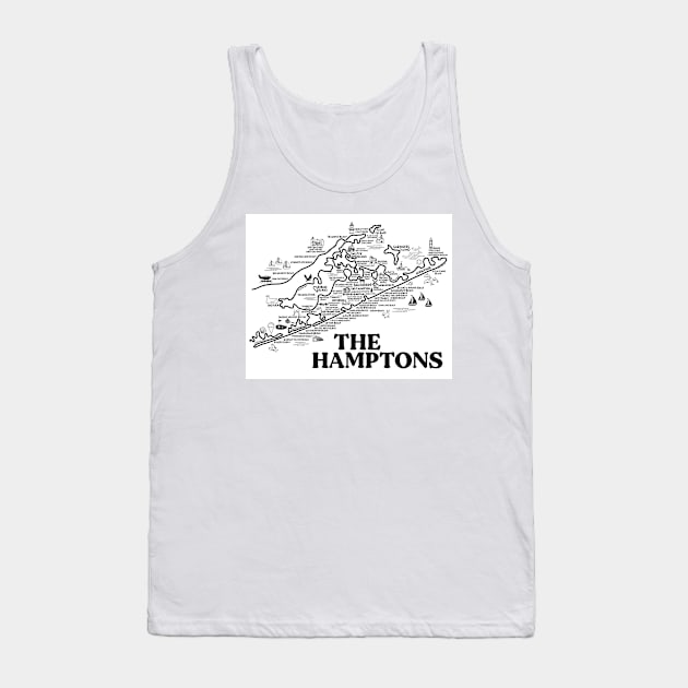 The Hamptons Map Art Tank Top by fiberandgloss